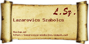 Lazarovics Szabolcs névjegykártya